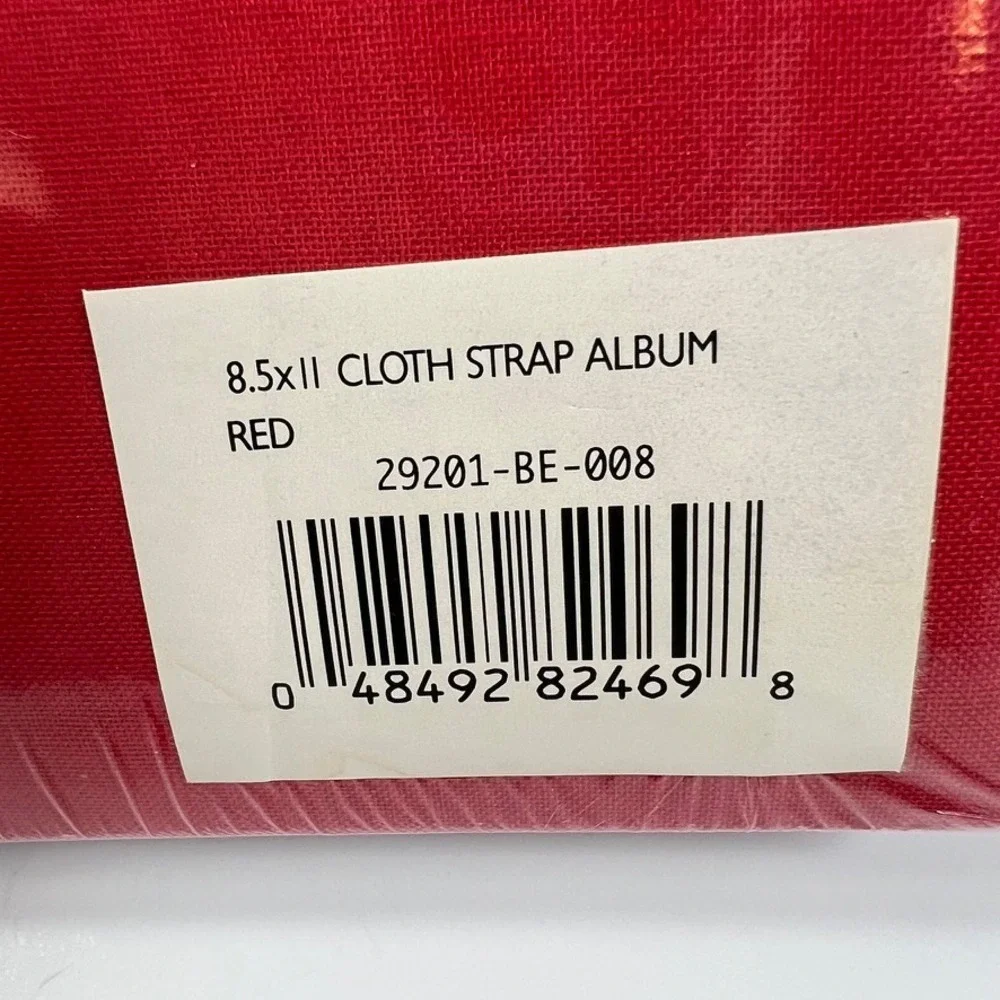 Westrim Crafts Strap Hinge Photo Album 8.5x11 Red Cloth NEW 29201 Vintage 1999